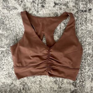 Brown sports bra
